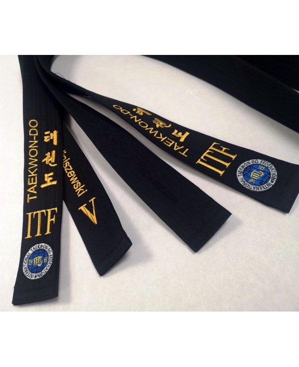 Black belt with embroidery